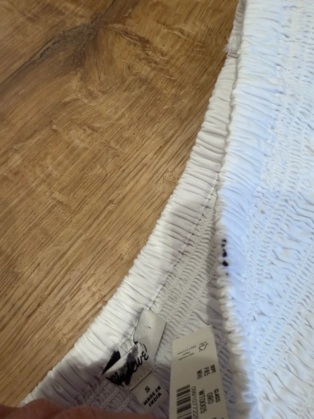 Madewell Smocked-Waist Poplin Midi Skirt - Picture 8 of 8